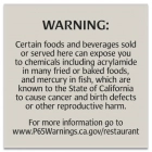 Warning Sign: Foods and Beverages