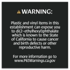 Warning Sign: Plastic and Vinyl - CELTEC Material