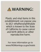 Warning Sign: Plastic and Vinyl
