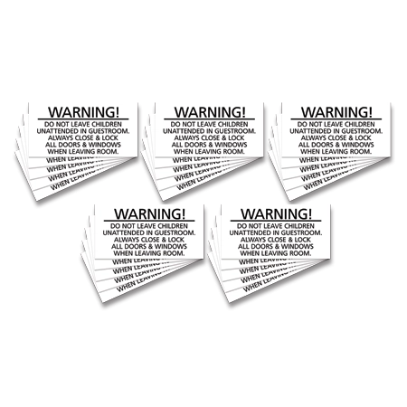 Warning! Unattended Child Decal - 25 Pack