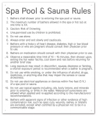 Washington DC Spa & Sauna Rules Sign