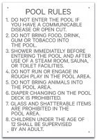 Wisconsin Pool Rules Sign