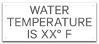 Wisconsin Water Temperature Pool Sign