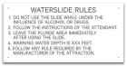Wisconsin Waterslide Rules Sign