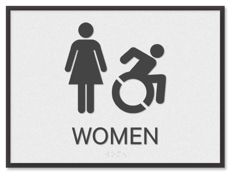 Women Sign w/Female & Dynamic ISA Symbols