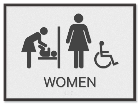 Women Sign w/Female, Changing Table  ISA Symbols