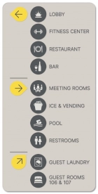 10-Line Directional Sign w/Symbols