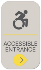 Accessible Direction Sign w/Dynamic ISA Symbol