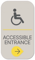 Accessible Direction Sign w/ISA Symbol