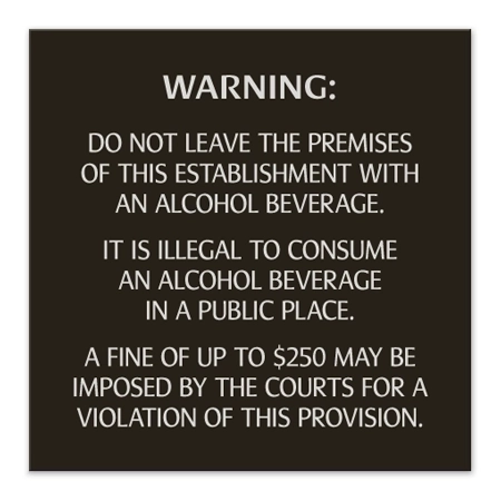Alcohol Fine Warning - Colorado Compliant