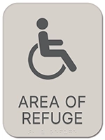 Area of Refuge Sign w/ISA Symbol