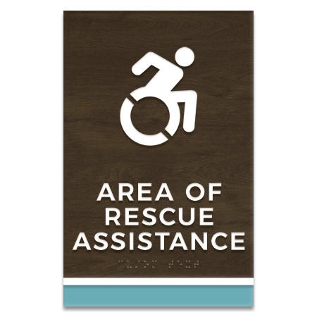 Area of Rescue Assistance Sign - NYC Compliant