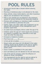 Arkansas Pool Rules Sign