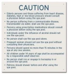 Arkansas Spa Rules Caution Sign