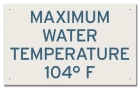 Arkansas Spa Water Temperature Sign