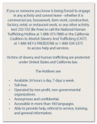 California English Human Trafficking Notice