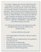 California Spanish Human Trafficking Notice