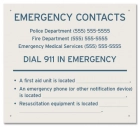 Connecticut Emergency Contacts Pool Sign