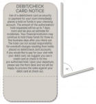 Debit/Check Card Notice Easel