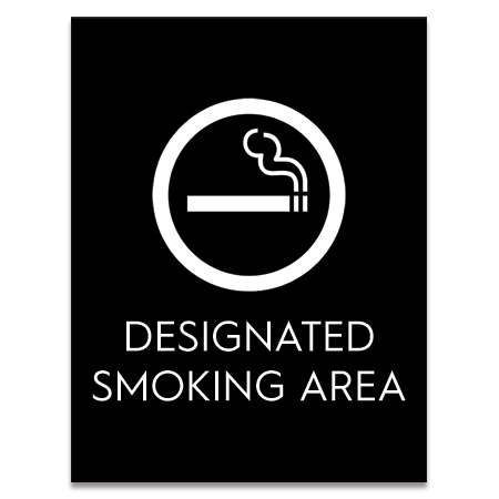 Designated Smoking Area Sign
