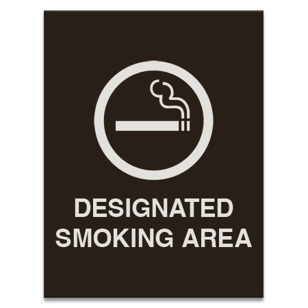 Designated Smoking Area Sign