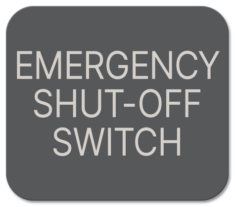 "Emergency Shut-Off Switch" Sign