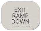 "Exit Ramp Down" Egress Sign - CA Compliant