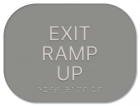 "Exit Ramp Up" Egress Sign - CA Compliant