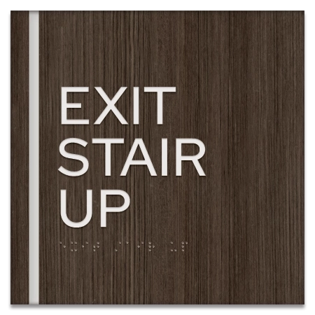 "Exit Stair Up" Egress Sign - CA Compliant