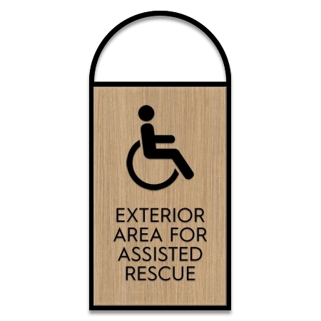 Exterior Area for Assisted Rescue Sign - ISA Symbol