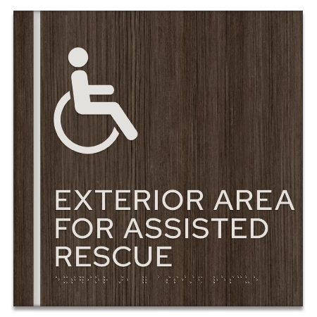 Exterior Area for Assisted Rescue Sign - ISA Symbol