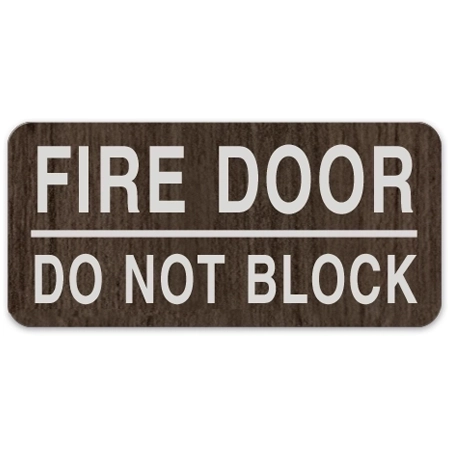Fire Door - Do Not Block Label - 4 Pack