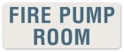 Fire Pump Room Label