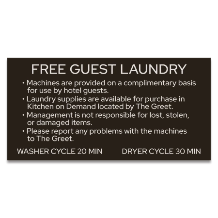 Free Guest Laundry Rules