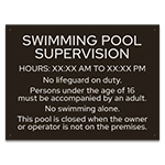 Front Desk Pool Supervision Sign - NJ Compliant