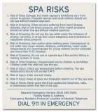 Georgia Spa Risks Sign