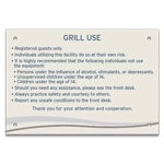 Grill Use Sign