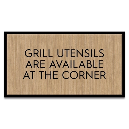 Grill Utensils Available Sign