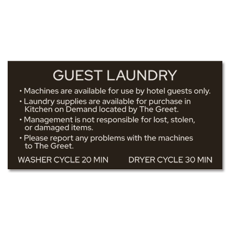 Guest Laundry Rules