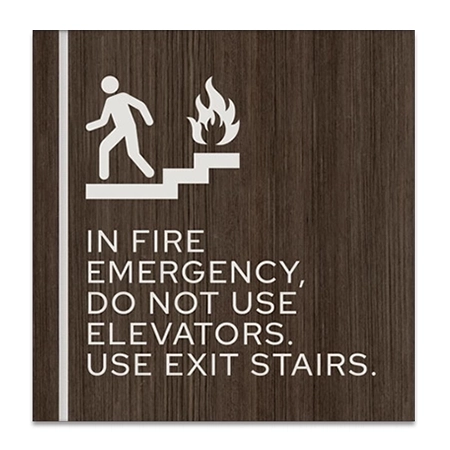 In Fire Emergency, Do Not Use Elevator... - No Braille