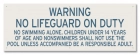 Indiana No Lifeguard on Duty Sign