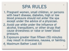 Indiana Spa Rules Sign