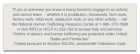 Jacksonville, Florida Human Trafficking Notice - Acrylic