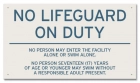 Kentucky No Lifeguard On Duty Sign