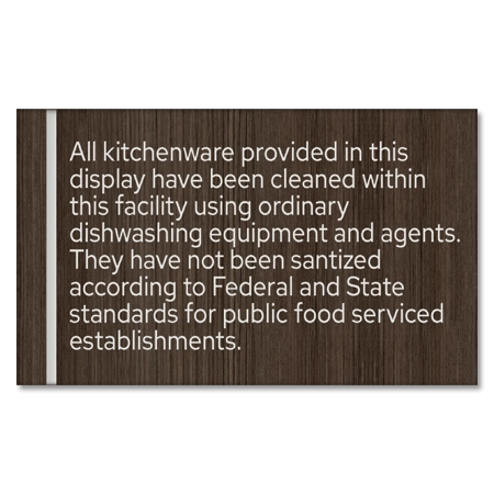 Kitchenware In Display Sign