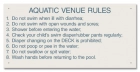 MAHC Bathhouse Sign for Pool Hygiene Facilities