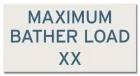 MAHC Maximum Bather Load Sign