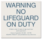 MAHC No Lifeguard Sign