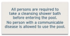 Massachusetts Pool Rules Health Sign