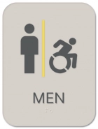 Men Sign w/Male & Dynamic ISA Symbols
